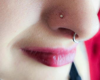 Minimal Small Nose Pin, Screw In Nose Corkscrew, Nose Piercing, Silver Nose Stud, Ball Nose Stud, Tragus, Conch, Cartilage, Nostril, Helix