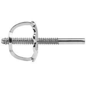 14K White Gold Screw On Backings Add On, Stud Post, Vintage, Screw On Earrings, Replacement Backings, Post Nut Backing, Safety, Screw Back
