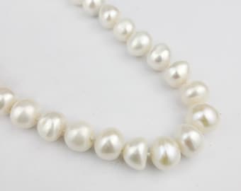 Big Fresh Water Pearl Necklace, Irregular Pearls, Genuine, Huge Pearl Necklace, Mothers Day Gift, Pearl Choker, Princess, Statement Wedding