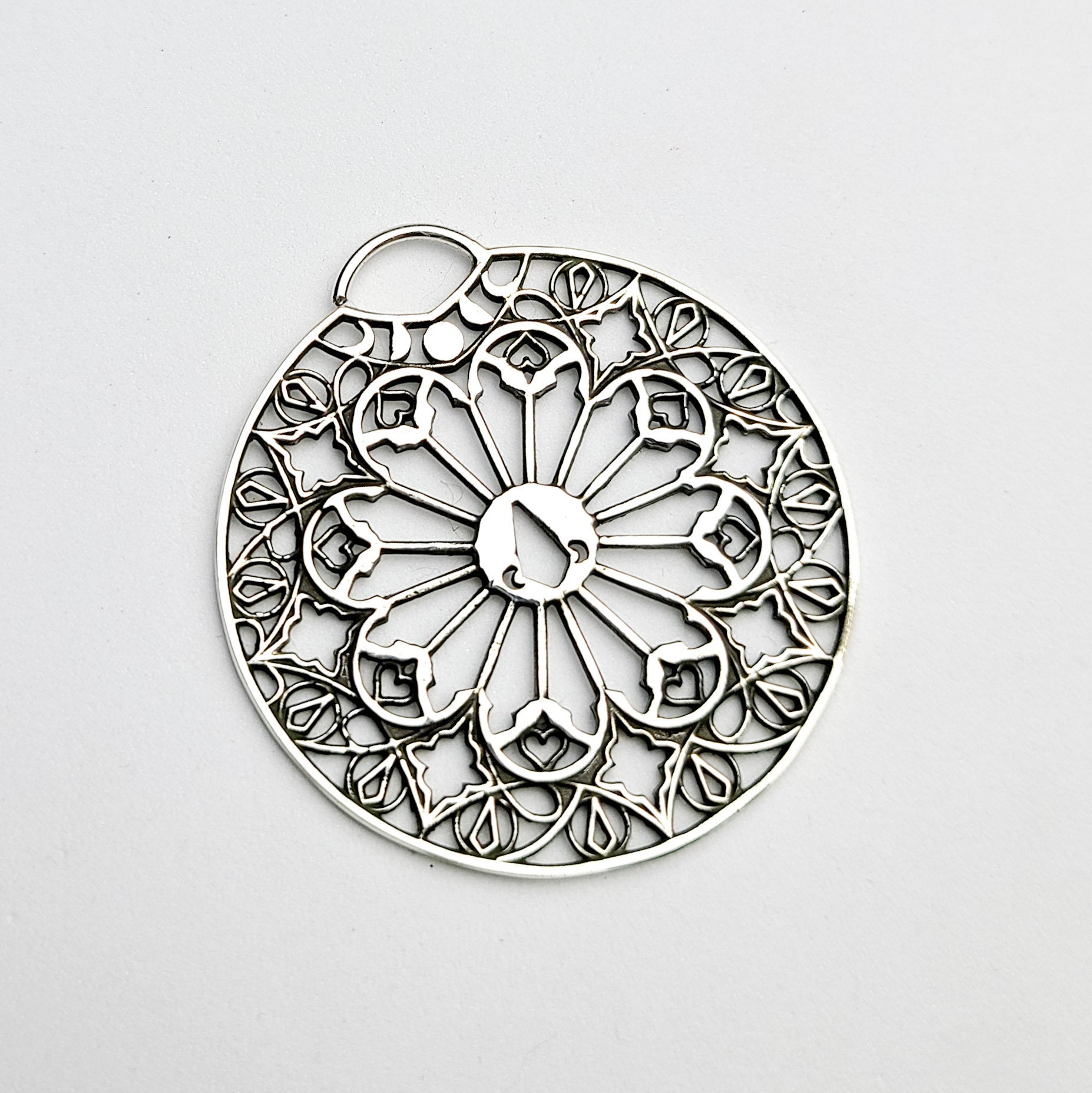 Oversized Moon Phase Cathedral Septum Piercing Religious Etsy