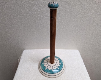 Vintage Hand Painted Paper Towel Holder