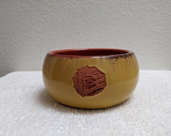 Vintage Yellow Glazed Terracotta Bowl Made in Italy