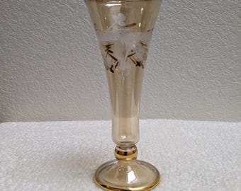 Vintage Bohemian Royal Limited Crystal Bud Vase Made in Egypt