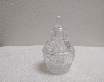 Vintage Anna Hutte 24 Percent Lead Crystal Pear Shaped Trinket Box