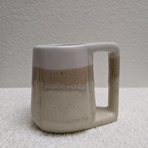 Vintage 70's Rodolfo Padilla Ceramic Mug with Large, Rectangular Handle