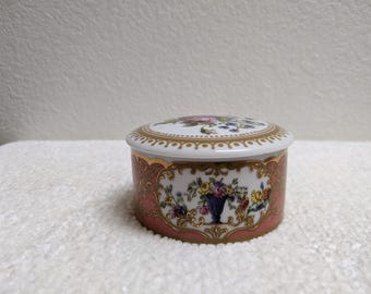 Vintage Andrea by Sadek Trinket Box Candle Holder with Lid
