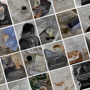 Neutral Instagram Templates | Canva Office Bundle (Digital Download)