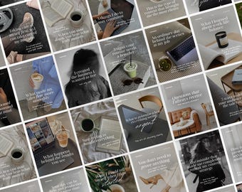 Neutral Instagram Templates | Canva Office Bundle (Digital Download)