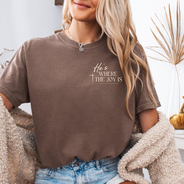 Jesus is Where The Joy Is Christian Tee Bible Study Gift, Bible in a Year Bible Recap T Shirt, Jesus Lovers Apparel
