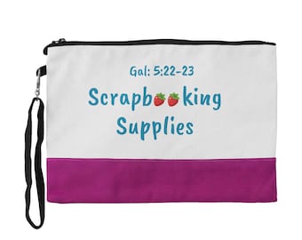 Torba na przybory do scrapbookingu | Organizer na przybory do rękodzieła w podróży | Prezent dla scrapbookera | Prezent inspirowany Listem do Galatów: 5 owoców Ducha Świętego