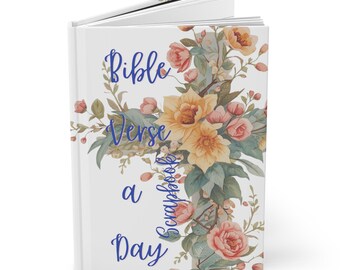 Floral Cross Scrapbook Journal | Scripture Notebook, Christian women journal, bible study keepsake, scrapbooker gift