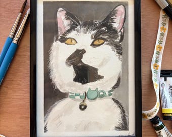 Custom Hand Painted Watercolor Portraits (Pets, people, or both!)