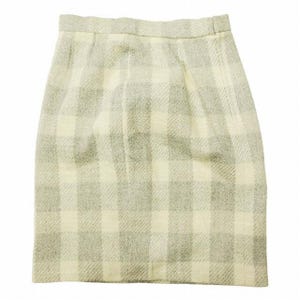 Vintage Courrèges Check Tweed Skirt Suit Set - Wool Blend Ruffle Tailored Jacket image 9
