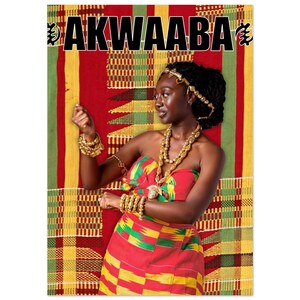 Semi-Glossy Paper Poster - AKWAABA African Kente