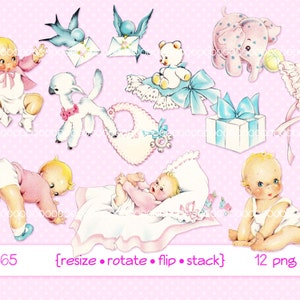 Clipart digital, download instantâneo, clipart vintage para bebês, crianças, infantil, cordeiro, menina, pássaros, brinquedos para bebês, para impressão png arquivos 2465
