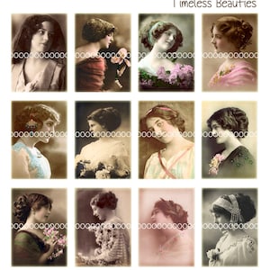 Digital Clipart, instant download, Vintage Ladies--Vintage Images Women, sepia photography--Digital Collage Sheet (8.5 by 11 inches)  609