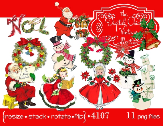 holly winter snow scene bells instant download Digital Clipart Vintage Christmas candles--8.5 by 11--Digital Collage Sheet  4094