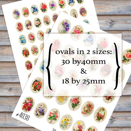 Printable Oval Cabochons Vintage Images for Cameo Pendant | Etsy
