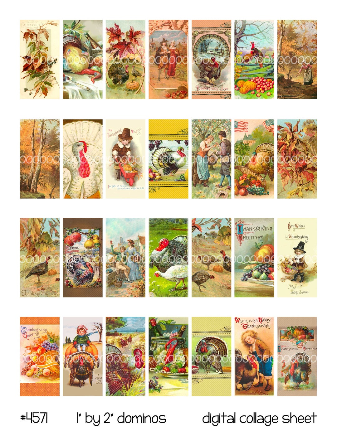 Vintage Victorian Thanksgiving Images--instant Digital Download--turkey ...