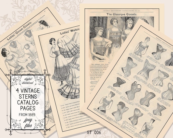 Vintage Corset Lingerie Ephemera Ads Digital Collage Sheet Supply DIY You  Print INSTANT DOWNLOAD -  Canada