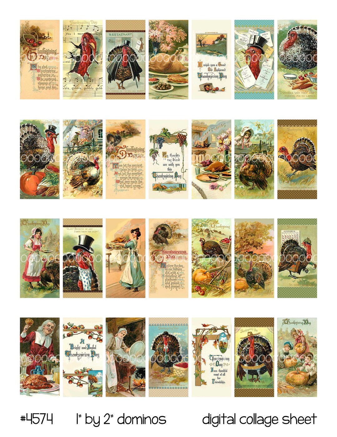 Vintage Victorian Thanksgiving Images--instant Digital Download--turkey ...