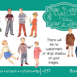 Clipart digital, descarga instantánea, clip art vintage little boy, adolescente, niño, niños, adolescente, niño, cumpleañero archivos png 217