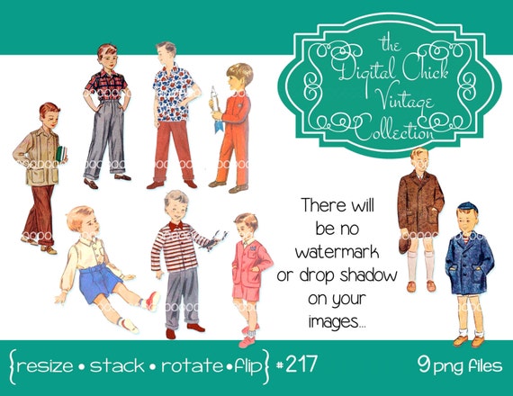 Vintage Women Clipart mother grandmother woman clipart ladies Digital Clipart 1950s 1940s clip art instant download PNG files 219
