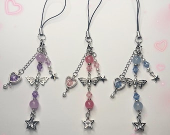 Butterfly Inspired Keychains/ Phone Straps | Ethereal, Cute, Pretty |