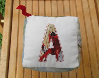 A is for airplane block---This one only---Ready to ship---Free shipping