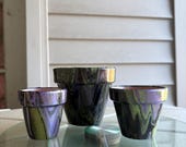 Terracotta Painted Spooky Plant pot set 3 piece