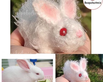 Handmade Animal Plush Toys, Custom Rabbit Plush, Custom Pet Plush, Pet Memorial Gift, Crochet Pet Keepsake, Custom Stuffed Pet Doll