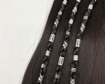 Metal Leaf Hair Rings, 40pcs Gold Silver Hair Cuffs, Hair Rings Set For Dreadlocks Braids, Hair Accessory