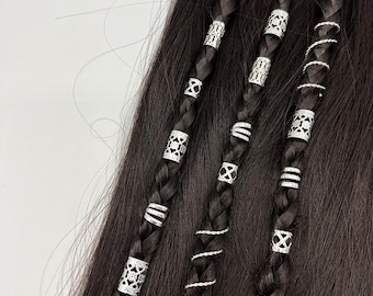 Metal Hair Cuffs, 90pcs Gold Silver Hair Rings, Hair Ring Set For Dreadlocks Braids, Hollow Hair Charms, Viking Hair Accessory, Gift For Her