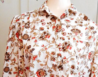 Autumn Print Blouse - Etsy