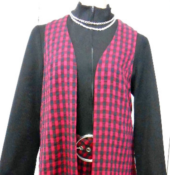 Vintage, Dress, 1960s Mod, PB&J, Culotte, Long Ves
