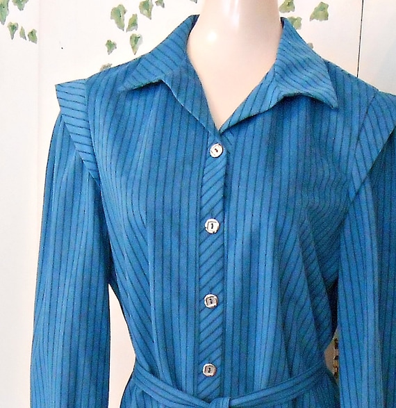 Vintage, Dress, Shift Dress, Faux Suede, Pinstripe