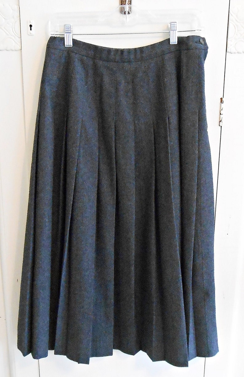 Vintage Virgin Wool Pleated Skirt Pendleton 1960s Grey | Etsy