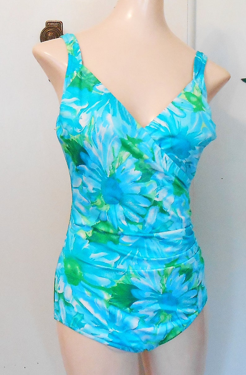 Vintage Roxanne One Piece Swimsuit Hawaiian Print 32 | Etsy