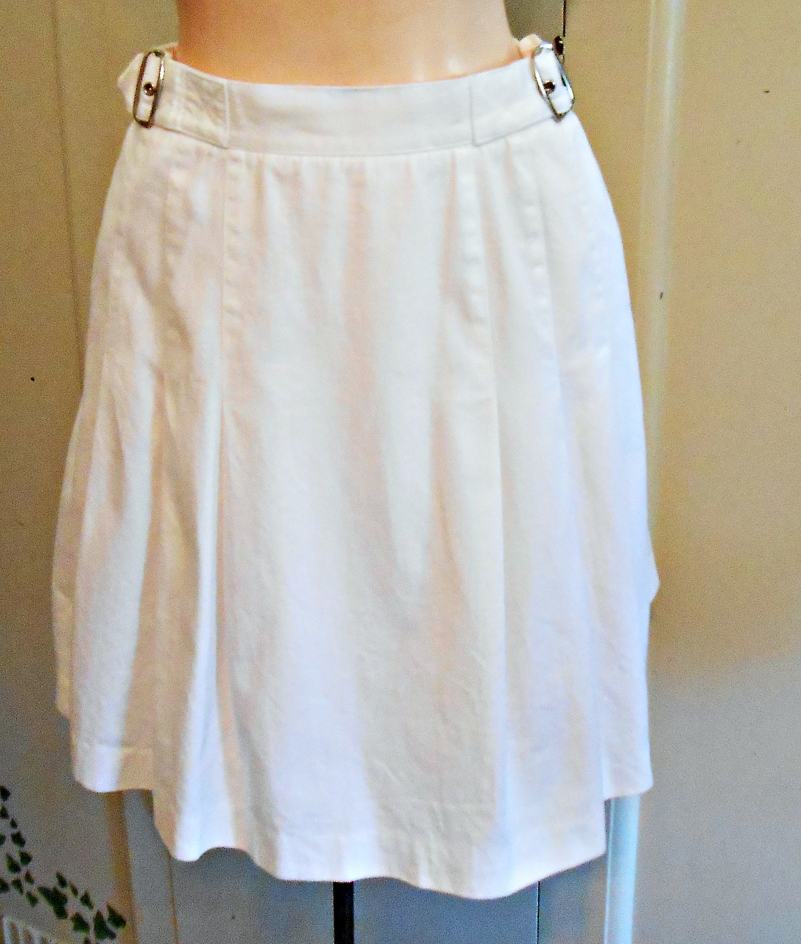 Vintage Tennis Skirt White High Waisted 1980s Size Large | Etsy