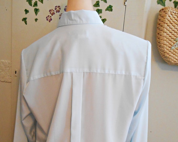 Vintage, Blouse, Josephine, Pleated Front, Blue, … - image 7