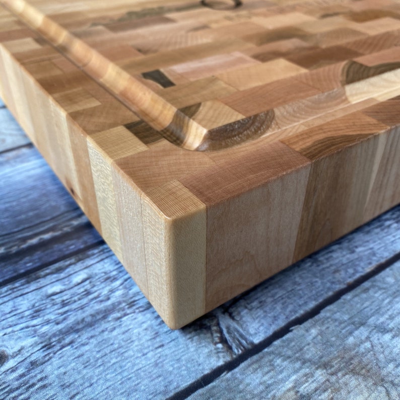 Personalized EndGrain Maple Butcher Block with Drip Edge and Etsy
