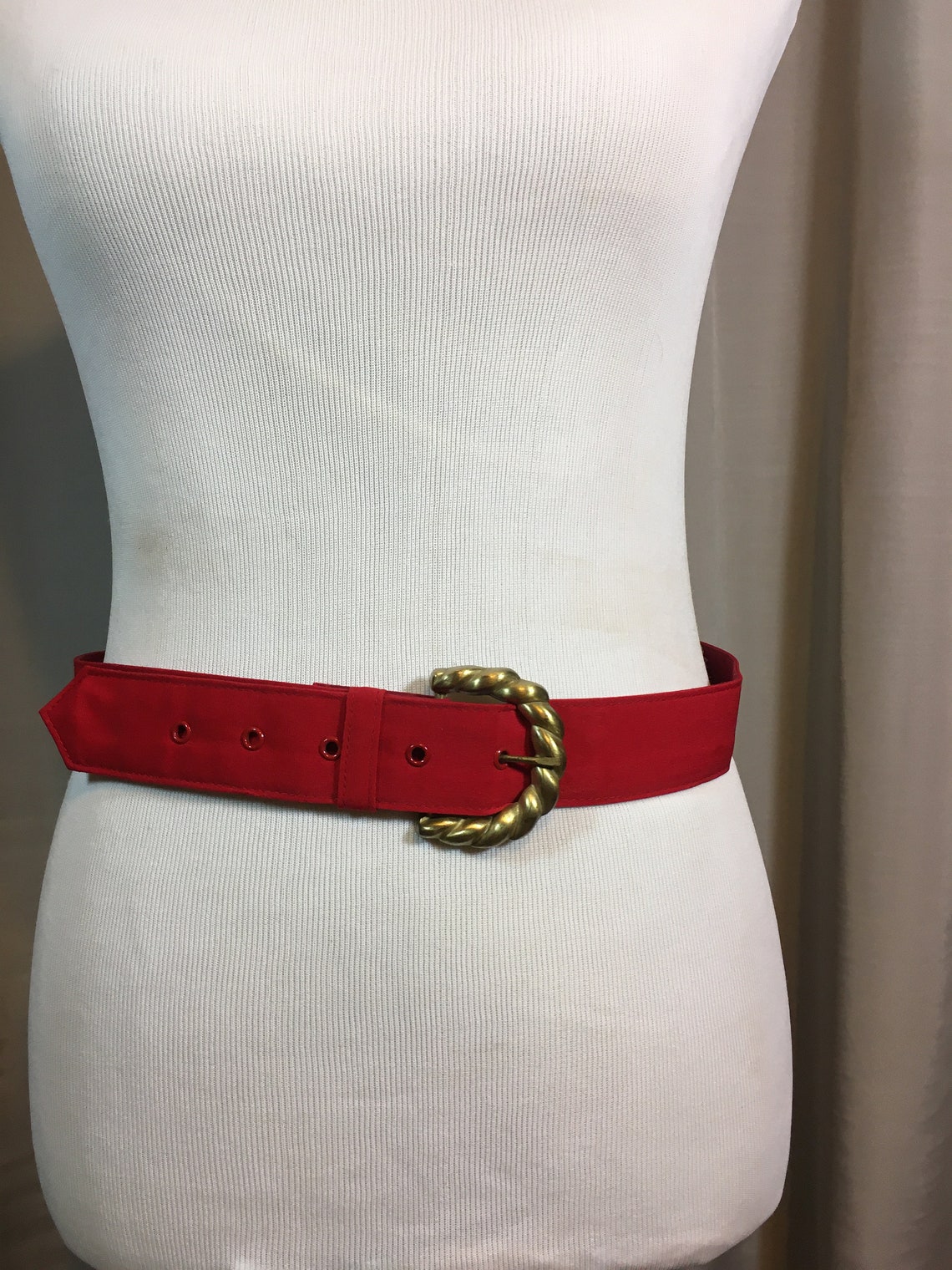 red fabric belt