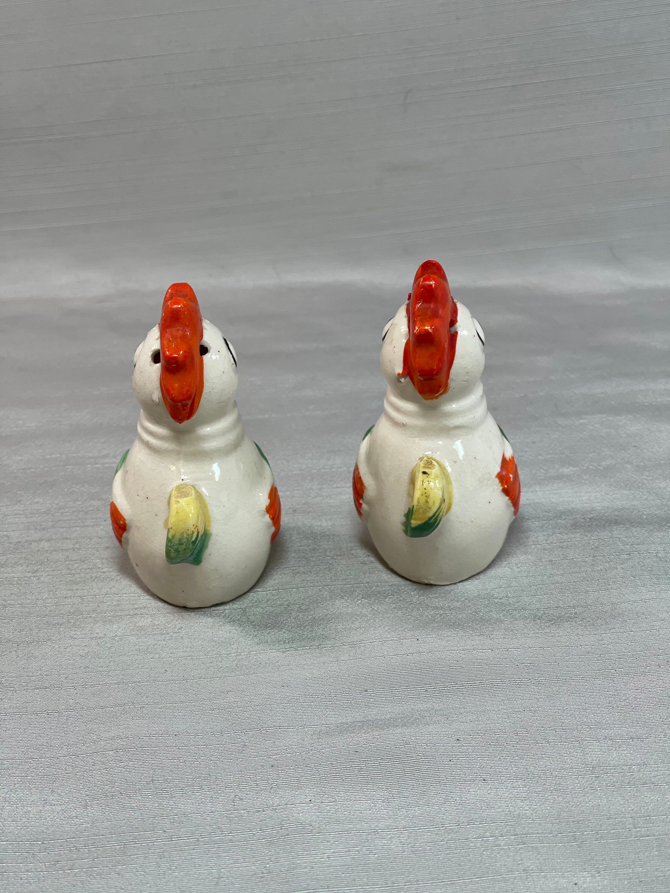 Vintage Chicken Salt and Pepper Shakers Made in Japan White Etsy
