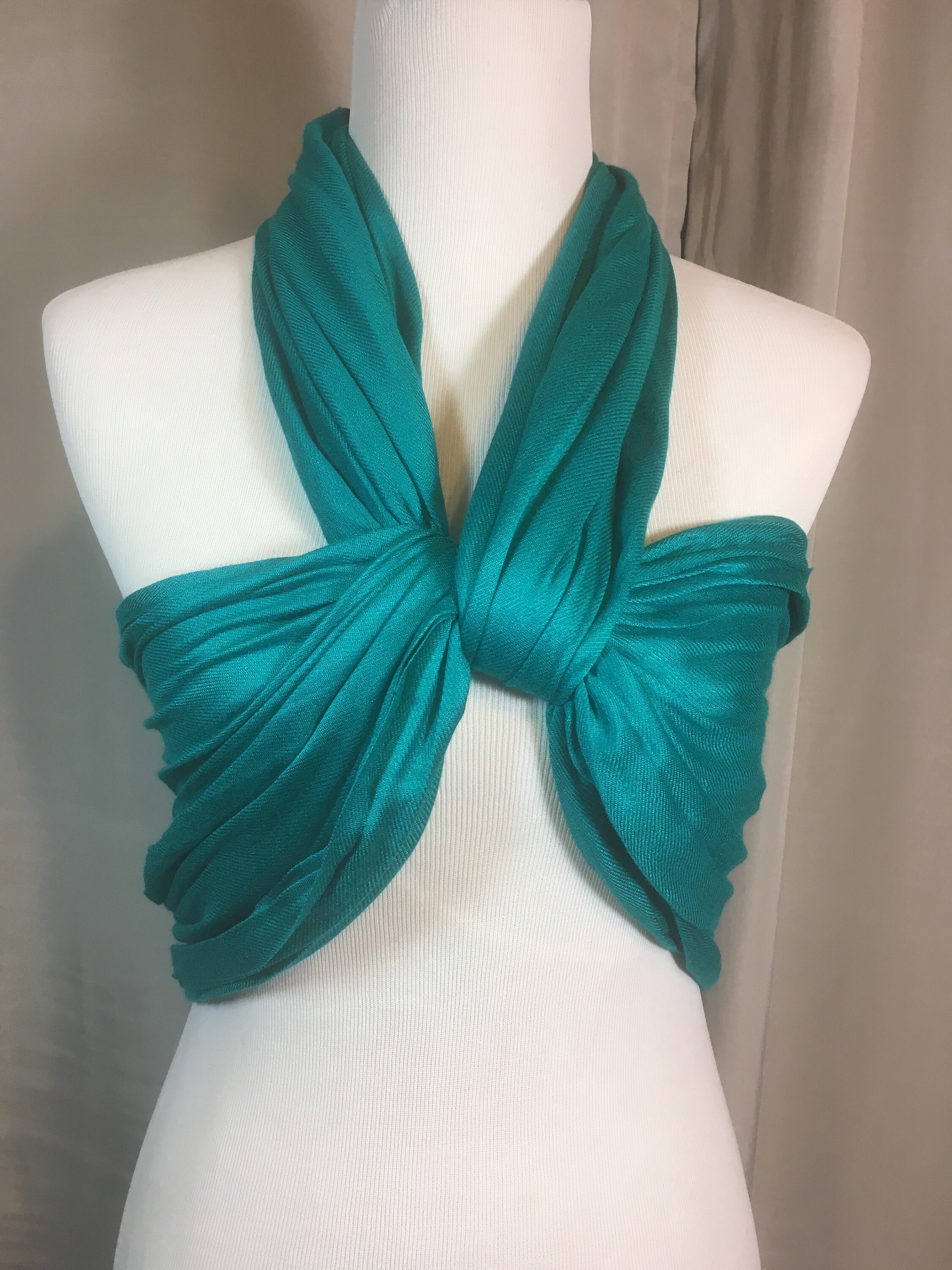 Vintage Turquoise Large Shawl/ Wrap Scarf or Halter Top 79 Etsy