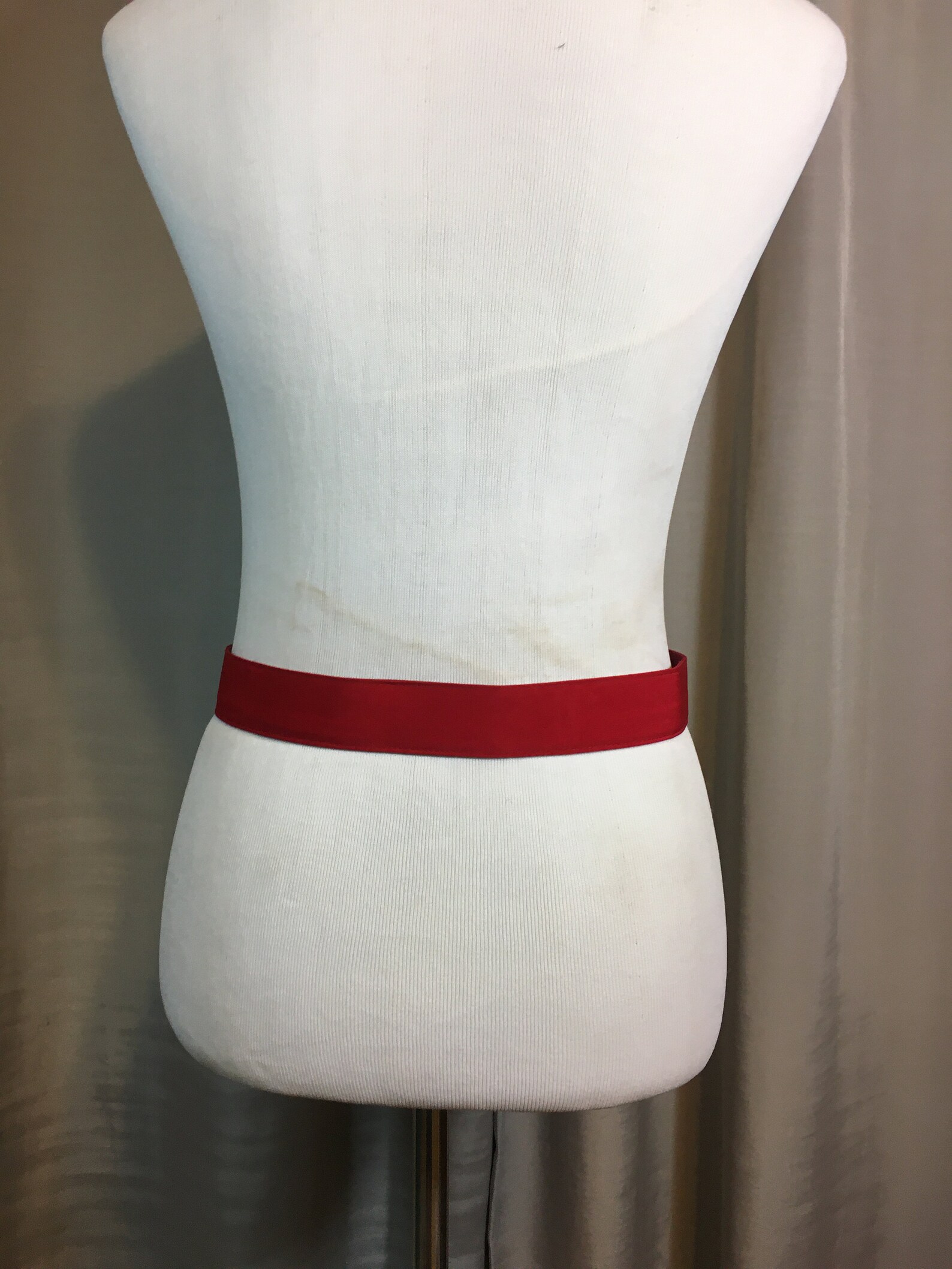 red fabric belt
