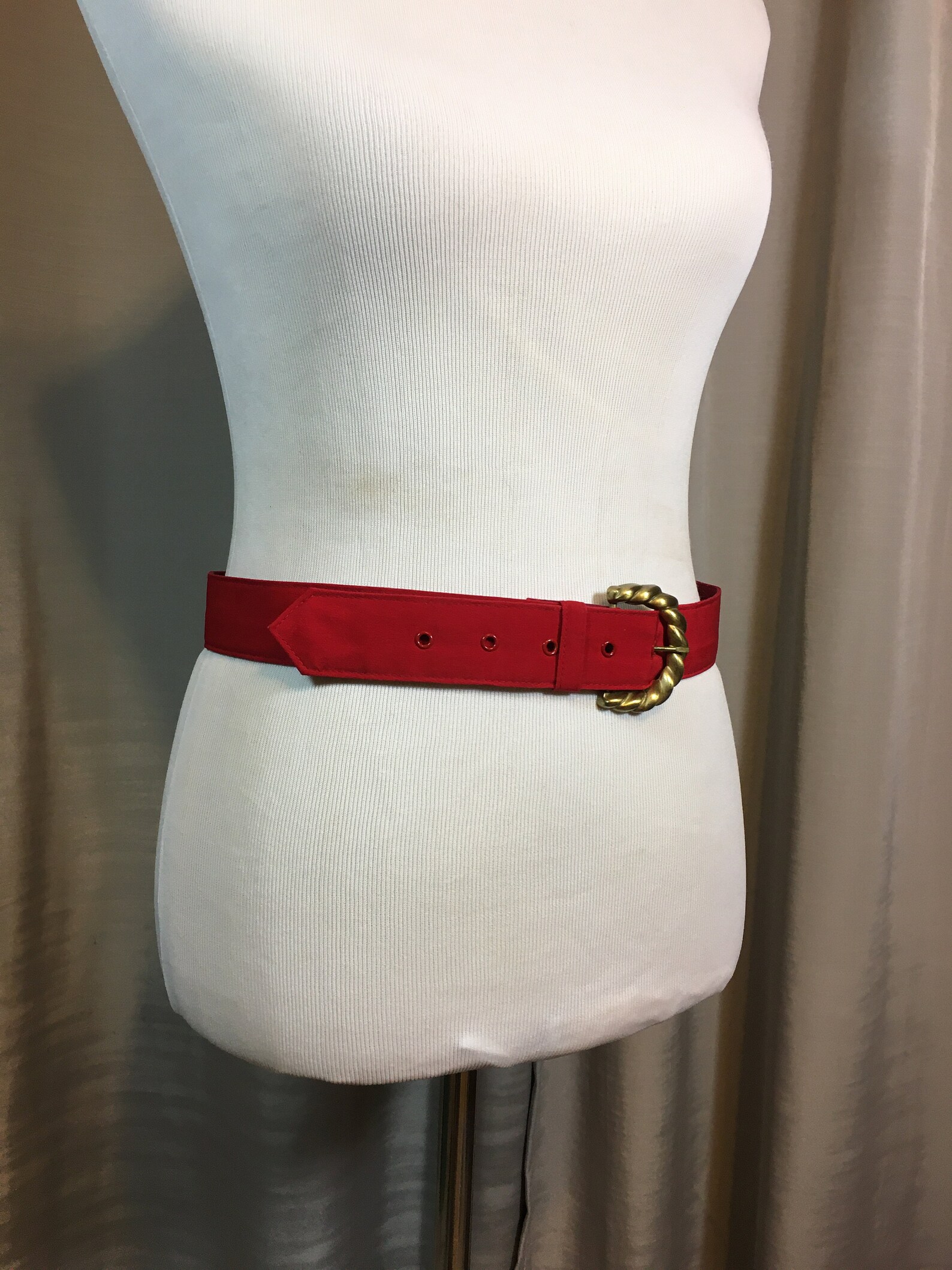 red fabric belt