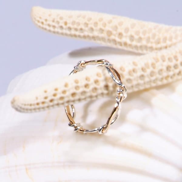 Original Surf & Sand Ring by Ron Vick Jewelry | Handcrafted 14K gold filled and sterling silver band