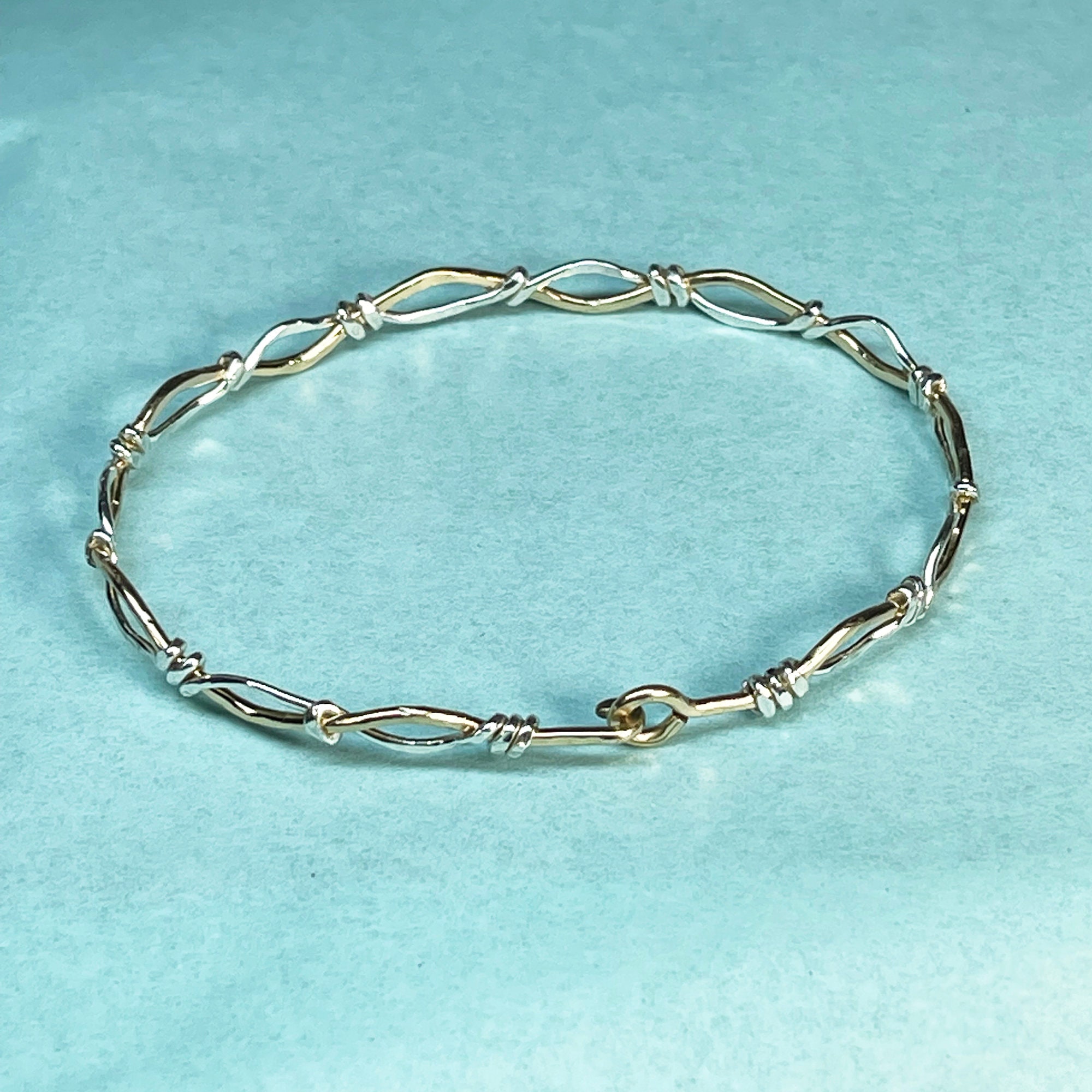 Gold and Silver Bracelet | Handcrafted 14K Gold Filled and