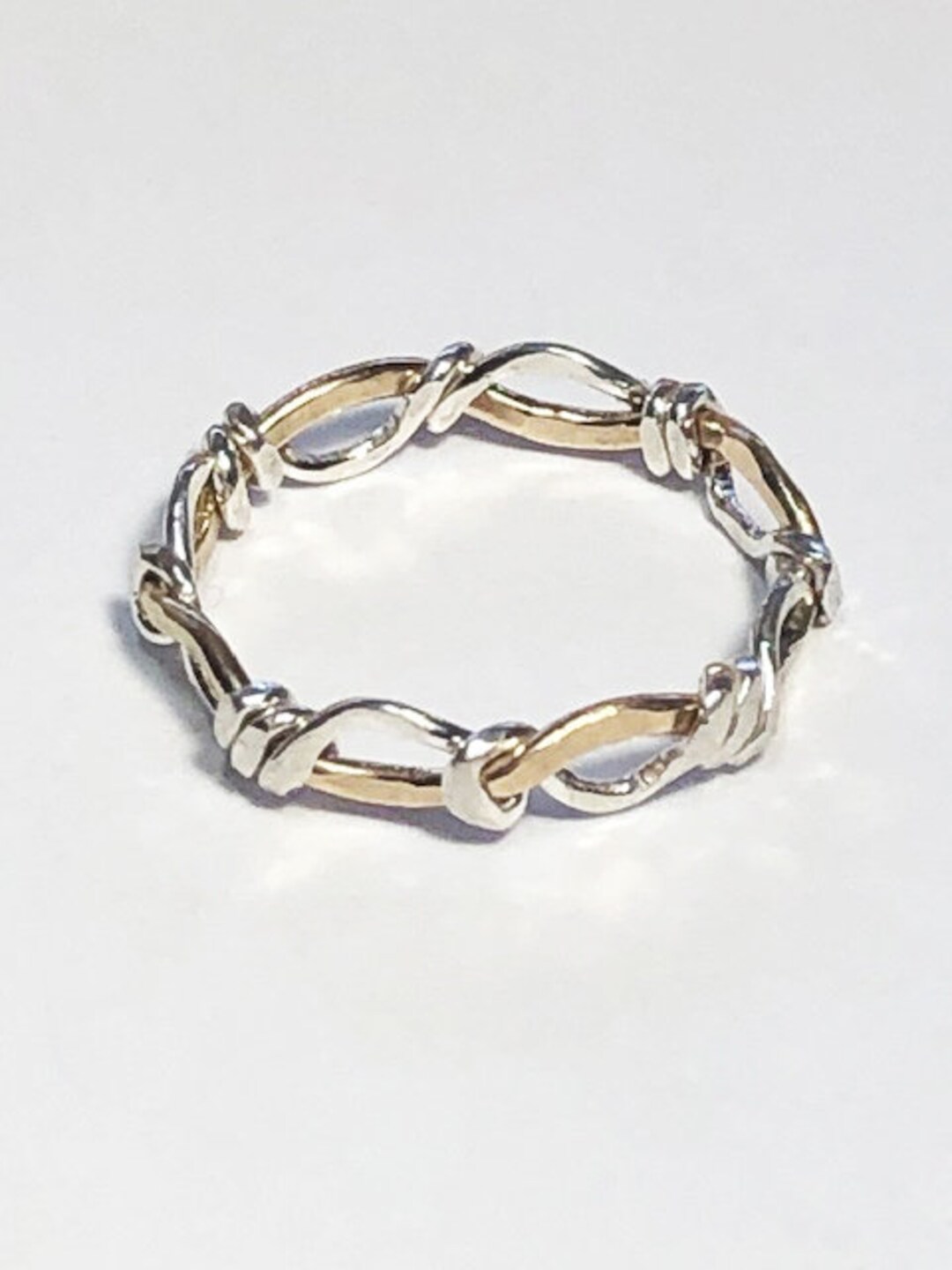 Enhanced Gold Surf & Sand Ring by Ron Vick Jewelry Handcrafted 14K