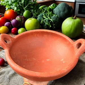 Handmade pottery- vintage clay pot for cooking, Eco Friendly